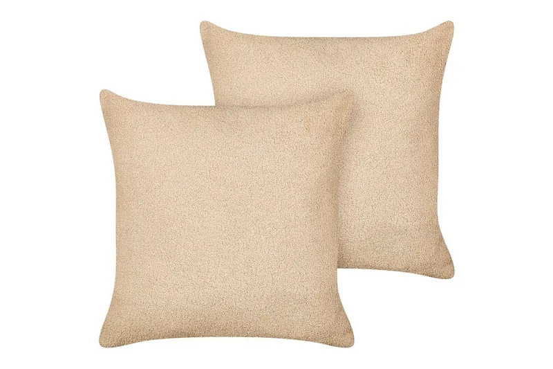 Pynteputer Leuzea sett med 2 Sandbeige, 45x45 cm, Sandbeige, 45x45 cm