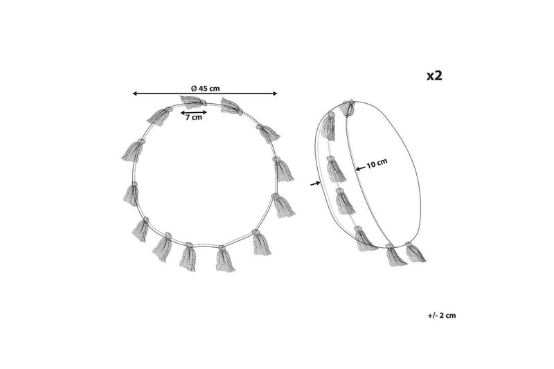 Pynteputer Madia sett med 2 Grå - Grå - Hagemøbler & utemiljø - Puter - Hageputer