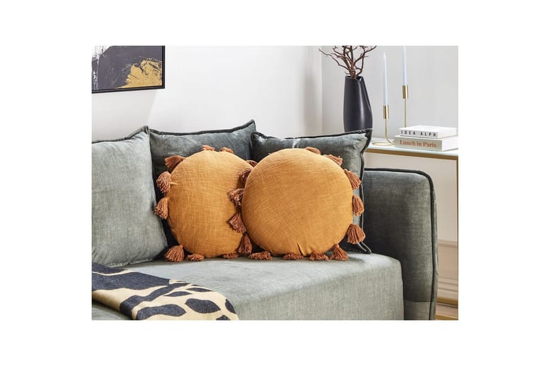 Pynteputer Madia sett med 2 Oransje - Oransje - Hagemøbler & utemiljø - Puter - Hageputer