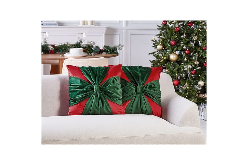 Pynteputer Marshmallow sett av 2 Rød/Grønn - Rød/Grønn - Hagemøbler & utemiljø - Puter - Hageputer