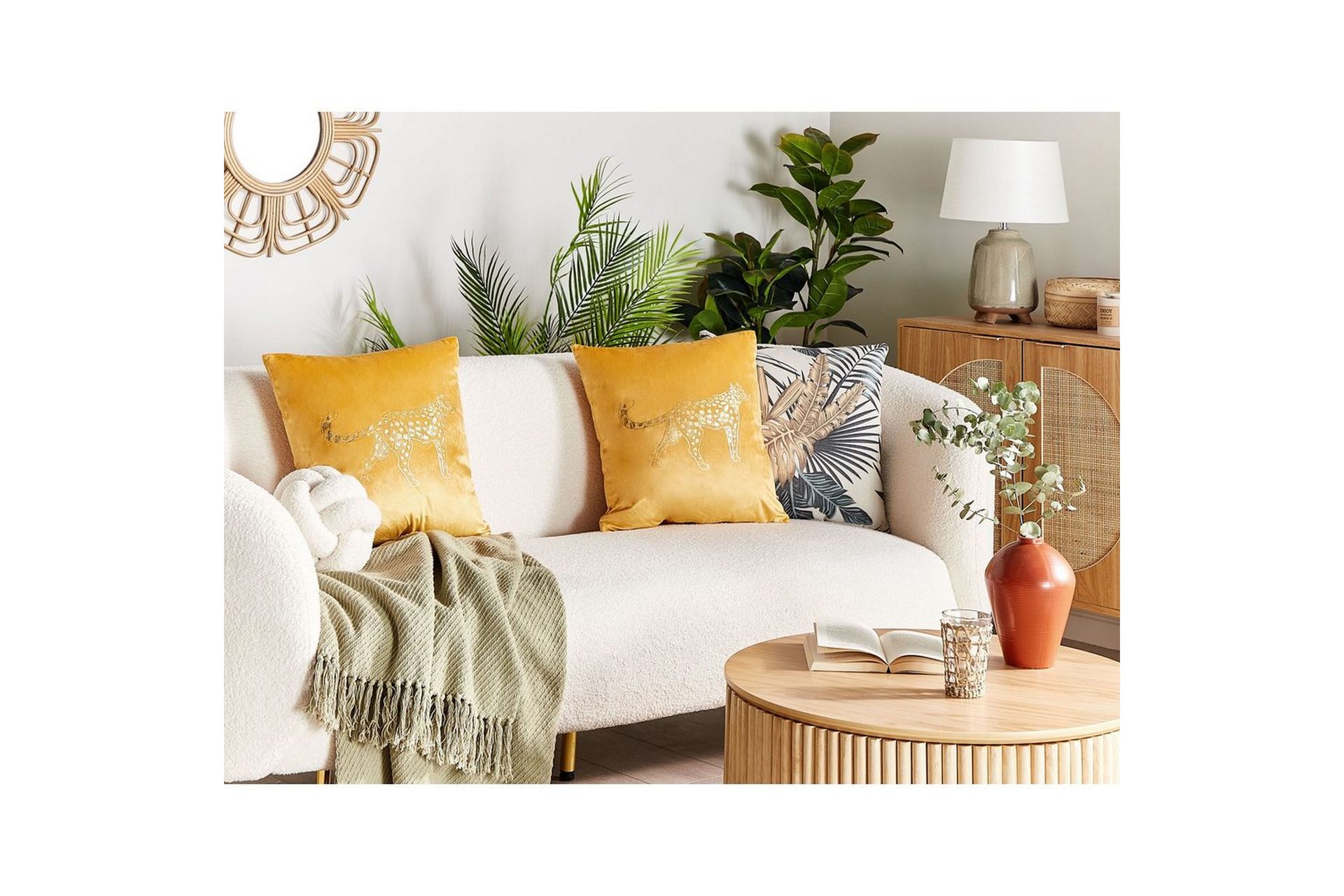 Pynteputer Marula sett av 2 Gul/Gull - Gul/Gull - Hagemøbler & utemiljø - Puter - Hageputer