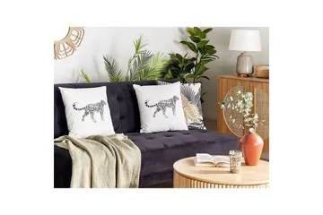 Pynteputer Marula sett av 2 Hvit/Svart - Hvit/Svart - Hagemøbler & utemiljø - Puter - Hageputer