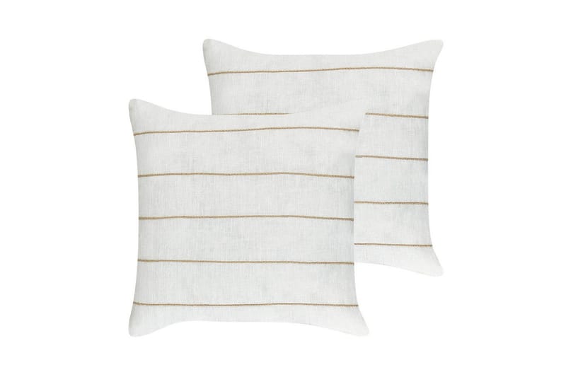 Pynteputer Milas sett med 2 Hvit/Beige - Hvit/Beige - Hagemøbler & utemiljø - Puter - Hageputer