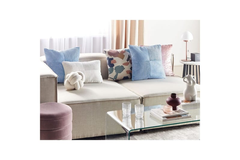 Pynteputer Millet sett med 2 Blå, Firkantet - Blå, Firkantet - Hagemøbler & utemiljø - Puter - Hageputer