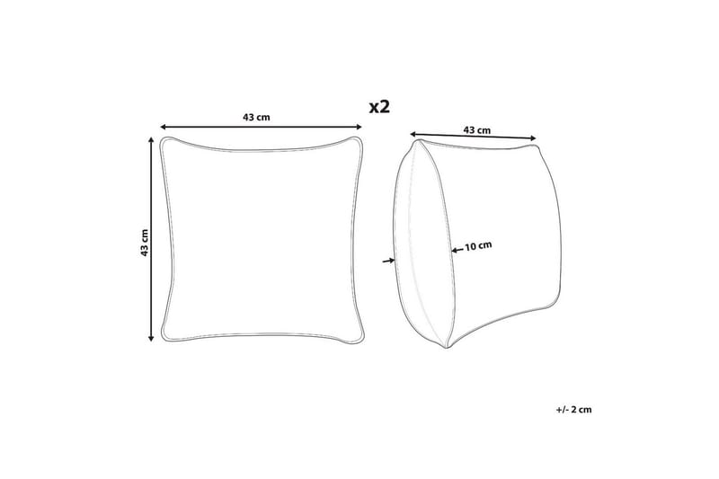Pynteputer Millet sett med 2 Fiolett, Firkantet - Fiolett, Firkantet - Hagemøbler & utemiljø - Puter - Hageputer