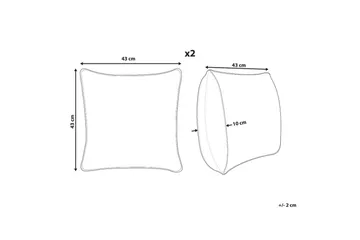Pynteputer Millet sett med 2 Grønn, Firkantet - Grønn, Firkantet - Hagemøbler & utemiljø - Puter - Hageputer