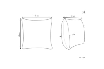 Pynteputer Mingora sett med 2 - Hagemøbler & utemiljø - Puter - Hageputer
