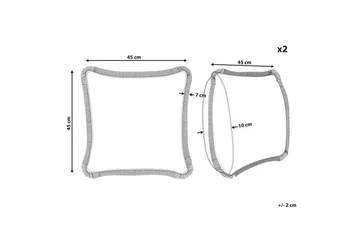 Pynteputer Mitella sett av 2 - Hagemøbler & utemiljø - Puter - Hageputer