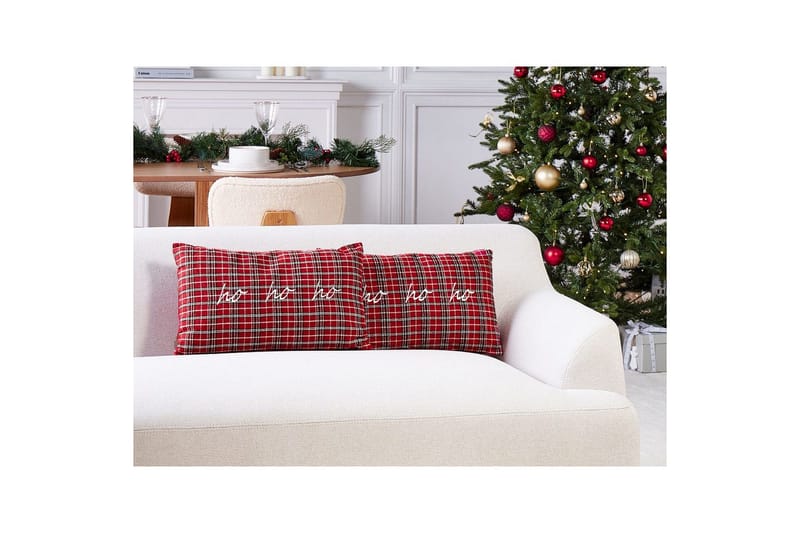 Pynteputer Mochi sett á 2 Rød/svart/hvit - Rød/svart/hvit - Hagemøbler & utemiljø - Puter - Hageputer