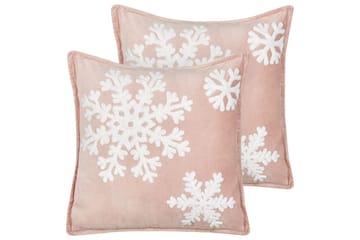 Pynteputer Murraya sett av 2 Rosa/Hvit - Rosa/Hvit - Hagemøbler & utemiljø - Puter - Hageputer