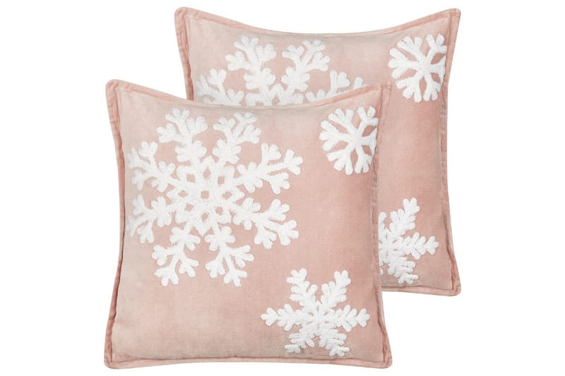 Pynteputer Murraya sett av 2 Rosa/Hvit - Rosa/Hvit - Hagemøbler & utemiljø - Puter - Hageputer