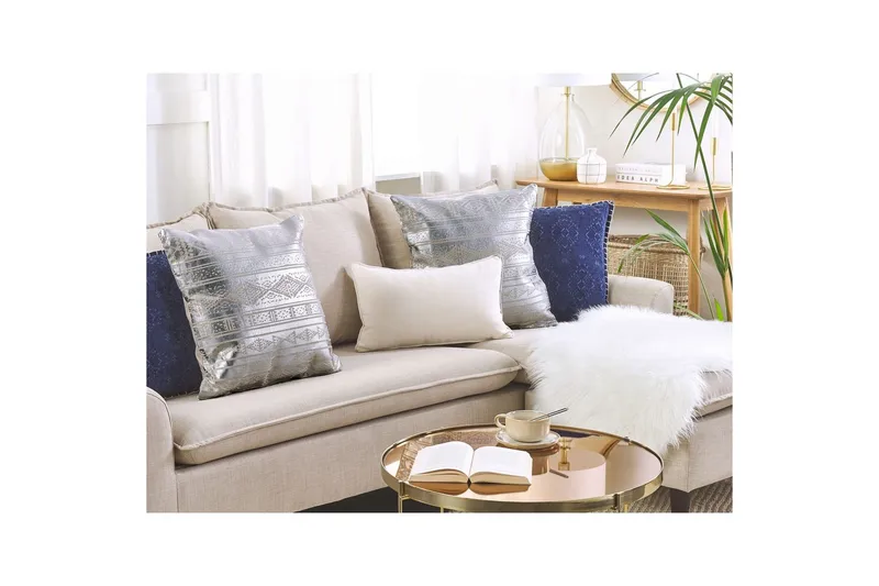 Pynteputer Oujda sett med 2 Silver - Silver - Hagemøbler & utemiljø - Puter - Hageputer