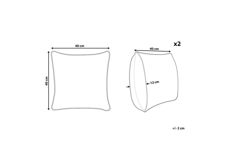 Pynteputer Radzkot sett med 2 Blå/hvit/svart - Blå/hvit/svart - Hagemøbler & utemiljø - Puter - Hageputer