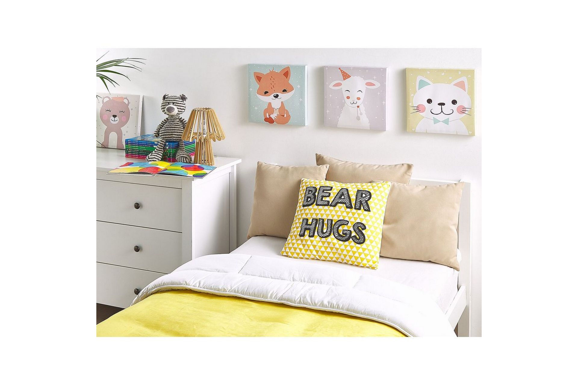 Pynteputer Radzkot sett med 2 Gul/Hvit/Svart - Gul/Hvit/Svart - Hagemøbler & utemiljø - Puter - Hageputer