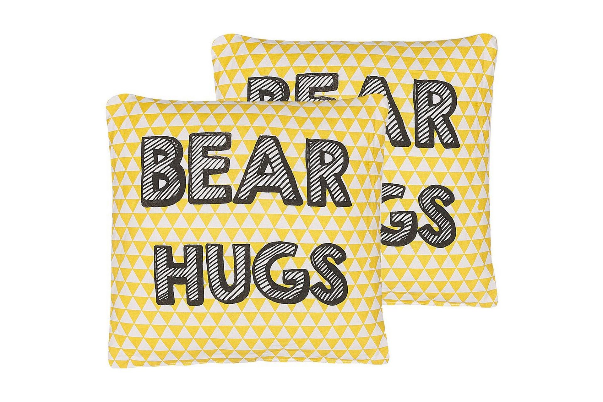 Pynteputer Radzkot sett med 2 Gul/Hvit/Svart - Gul/Hvit/Svart - Hagemøbler & utemiljø - Puter - Hageputer