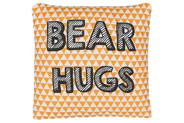 Pynteputer Radzkot sett med 2 Oransje/Hvit/Svart - Oransje/Hvit/Svart - Hagemøbler & utemiljø - Puter - Hageputer