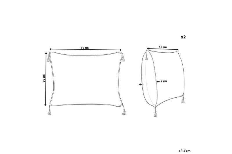 Pynteputer Schefflera sett med 2 stk. Rektangulær - Rektangulær - Hagemøbler & utemiljø - Puter - Hageputer