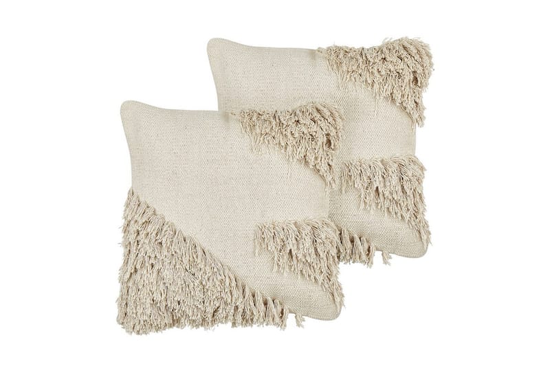 Pynteputer Sourwood sett på 2 Beige - Beige - Hagemøbler & utemiljø - Puter - Hageputer