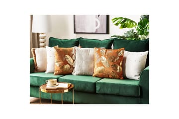 Pynteputer Sunflower sett med 2 Oransje/gull - Oransje/gull - Hagemøbler & utemiljø - Puter - Hageputer