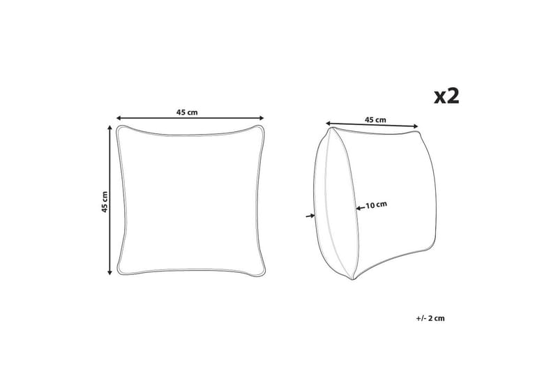 Pynteputer Sven sett med 2 Hvit/Svart, Firkantet - Hvit/Svart, Firkantet - Hagemøbler & utemiljø - Puter - Hageputer