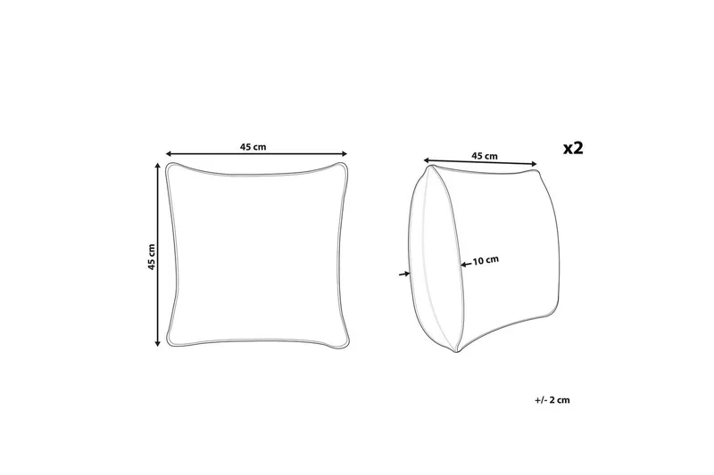 Pynteputer Talinum sett på 2 Grønn/gul/brun/hvit - Grønn/gul/brun/hvit - Hagemøbler & utemiljø - Puter - Hageputer