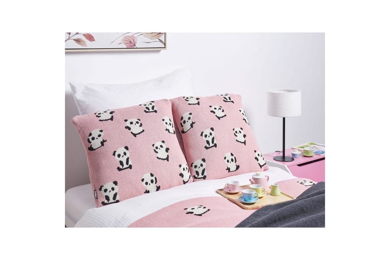 Pynteputer Talokan sett på 2 Rosa/svart/hvit - Rosa/svart/hvit - Hagemøbler & utemiljø - Puter - Hageputer