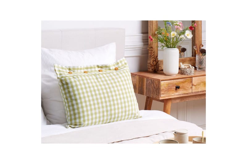 Pynteputer Talya Grønt/hvitt/lys tre, Rektangulær - Grønt/hvitt/lys tre, Rektangulær - Hagemøbler & utemiljø - Puter - Hageputer