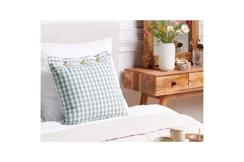 Pynteputer Talya Mintgrønt/hvitt/lyst tre, Firkantet - Mintgrønt/hvitt/lyst tre, Firkantet - Hagemøbler & utemiljø - Puter - Hageputer