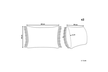 Pynteputer Tansy sett på 2 Oransje - Oransje - Hagemøbler & utemiljø - Puter - Hageputer