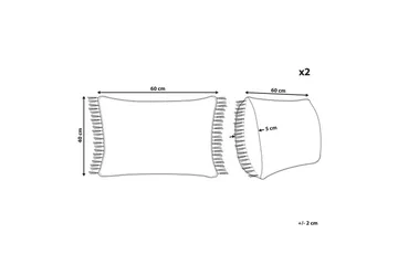 Pynteputer Tansy sett på 2 Rosa - Rosa - Hagemøbler & utemiljø - Puter - Hageputer