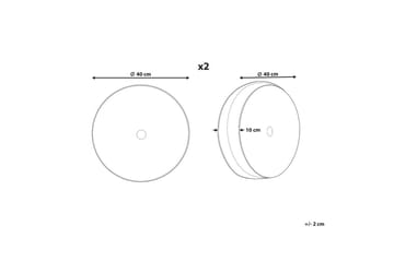 Pynteputer Udala sett på 2 Grå - Grå - Hagemøbler & utemiljø - Puter - Hageputer