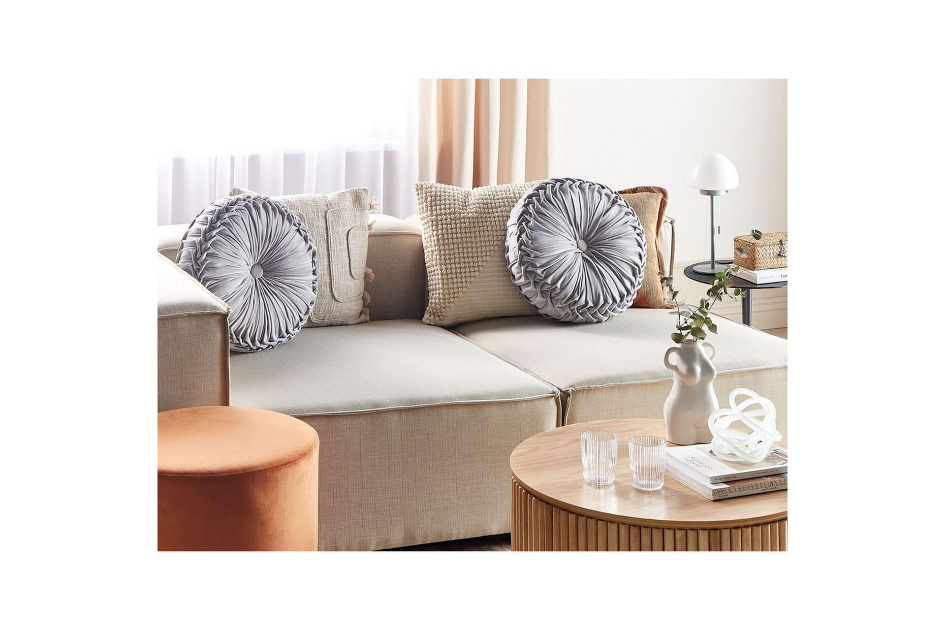 Pynteputer Udala sett på 2 Grå - Grå - Hagemøbler & utemiljø - Puter - Hageputer