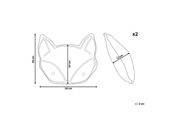 Pynteputer Vadodara sett à 2 Gul/Hvit/Svart - Gul/Hvit/Svart - Tekstiler & tepper - Barnetekstiler - Barnepute