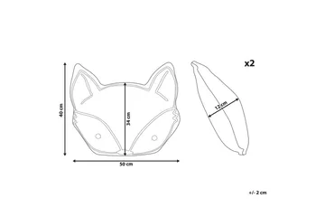 Pynteputer Vadodara sett à 2 Gul/Hvit/Svart - Gul/Hvit/Svart - Tekstiler & tepper - Barnetekstiler - Barnepute