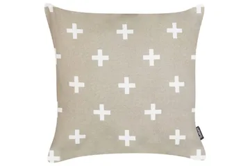 Pynteputer Velleia sett av 2 Beige/hvit - Beige/hvit - Tekstiler & tepper - Pute & putetrekk - Pynteputer