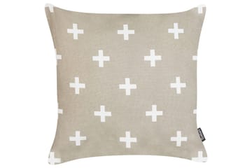 Pynteputer Velleia sett av 2 Beige/hvit - Beige/hvit - Hagemøbler & utemiljø - Puter - Hageputer ute