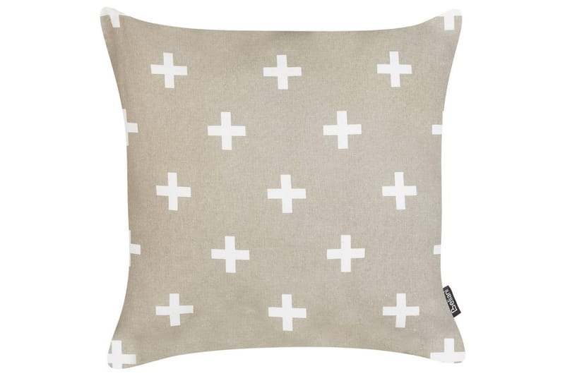 Pynteputer Velleia sett av 2 Beige/hvit - Beige/hvit - Hagemøbler & utemiljø - Puter - Hageputer ute