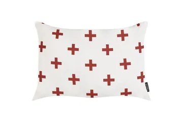 Pynteputer Velleia sett av 2 Hvit/Rød - Hvit/Rød - Tekstiler & tepper - Pute & putetrekk - Pynteputer