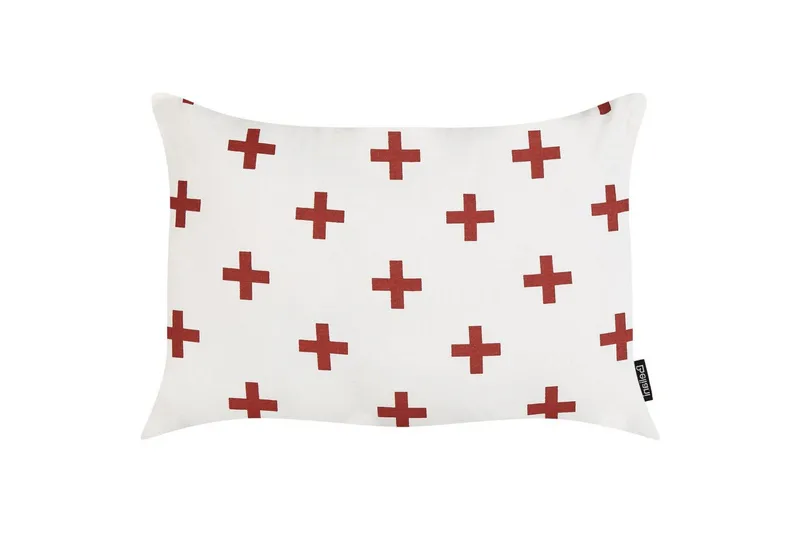 Pynteputer Velleia sett av 2 Hvit/Rød - Hvit/Rød - Tekstiler & tepper - Pute & putetrekk - Pynteputer