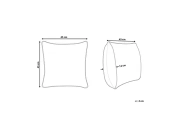 Pynteputer Waranasi Gul/Hvit/Svart - Gul/Hvit/Svart - Hagemøbler & utemiljø - Puter - Hageputer