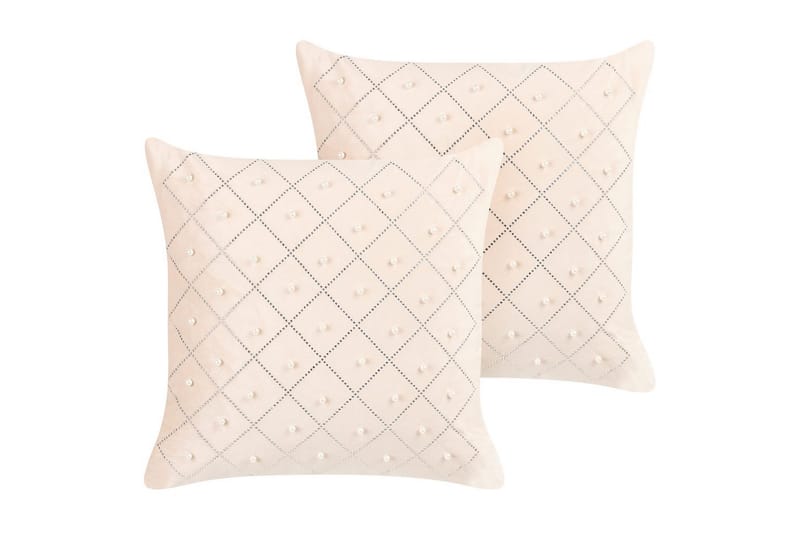 Pynteputer Yarrow sett med 2 Beige/Sølv - Beige/Sølv - Hagemøbler & utemiljø - Puter - Hageputer ute
