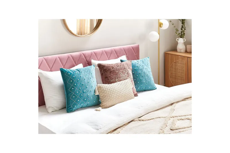 Pynteputer Yarrow sett med 2 Blå/Sølv - Blå/Sølv - Hagemøbler & utemiljø - Puter - Hageputer