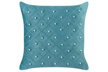 Pynteputer Yarrow sett med 2 Blå/Sølv - Blå/Sølv - Hagemøbler & utemiljø - Puter - Hageputer