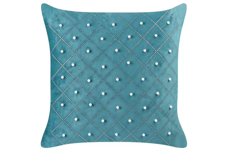 Pynteputer Yarrow sett med 2 Blå/Sølv - Blå/Sølv - Hagemøbler & utemiljø - Puter - Hageputer