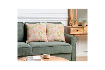 Pynteputer Zahriye sett med 2 Rosa/Blå/Grønn - Rosa/Blå/Grønn - Hagemøbler & utemiljø - Puter - Hageputer