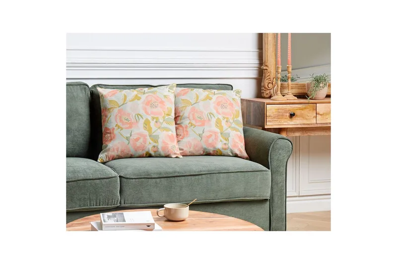 Pynteputer Zahriye sett med 2 Rosa/Blå/Grønn - Rosa/Blå/Grønn - Hagemøbler & utemiljø - Puter - Hageputer