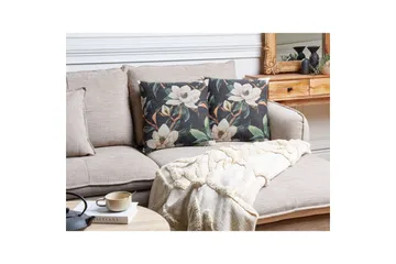 Pynteputer Zahriye sett med 2 Svart/Flerfarget - Svart/Flerfarget - Hagemøbler & utemiljø - Puter - Hageputer