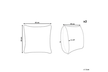 Pynteputer Zamia sett med 2 - Hagemøbler & utemiljø - Puter - Hageputer