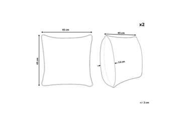 Pynteputer Pilea sett med 2 Grønn - Grønn - Hagemøbler & utemiljø - Puter - Hageputer