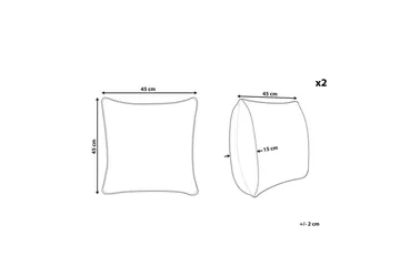 Pynteputer Periwinkle sett à 2 - Hagemøbler & utemiljø - Puter - Hageputer